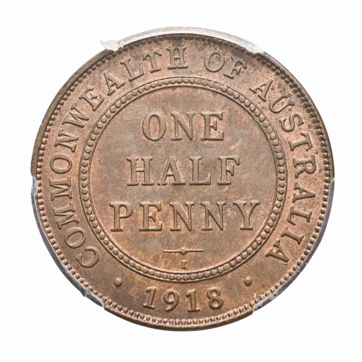 1918 Halfpenny PCGS MS61 (Uncirculated)