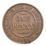 1931 Penny Indian Die Dropped '1' Fine