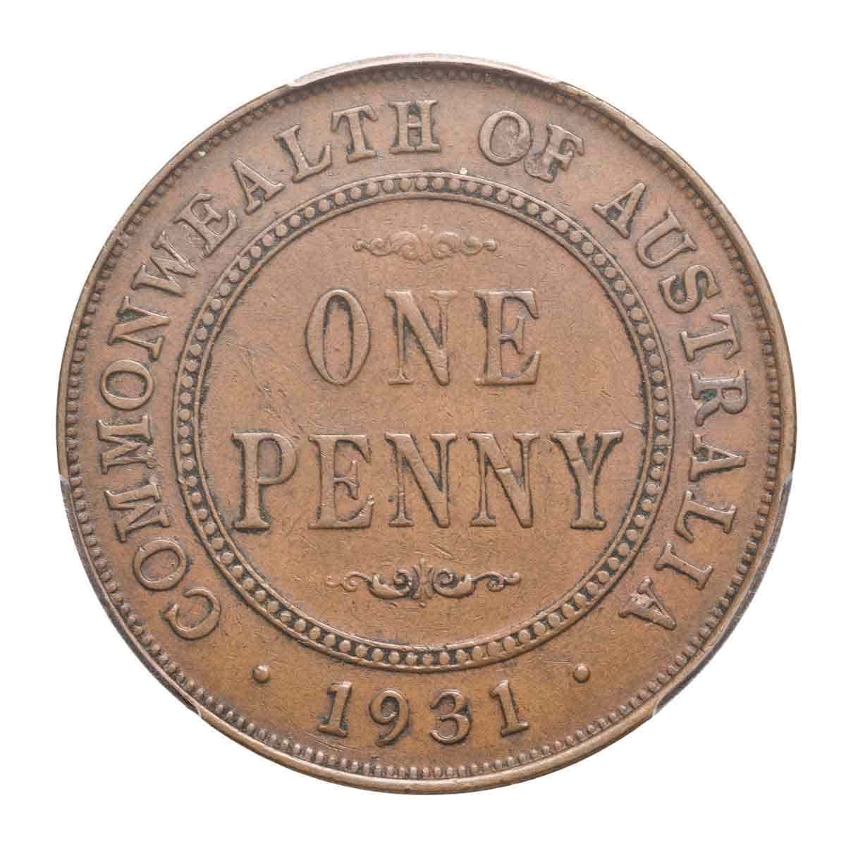 1931 Penny Indian Die PCGS XF45
