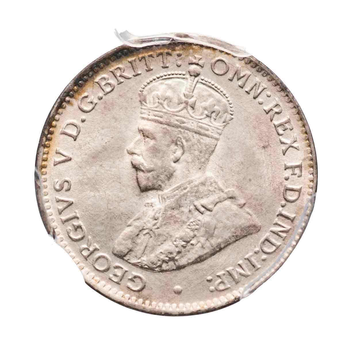 1922 Threepence PCGS MS65 (Gem Uncirculated)