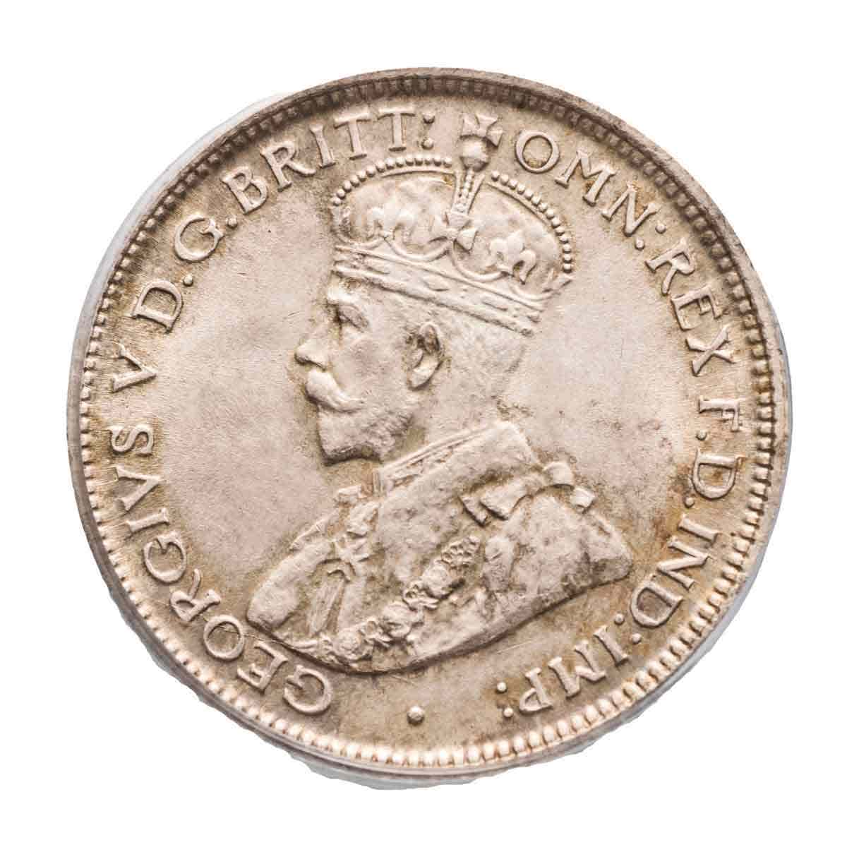 Australia George V 1917 Sixpence PCGS MS64 (Choice Uncirculated)