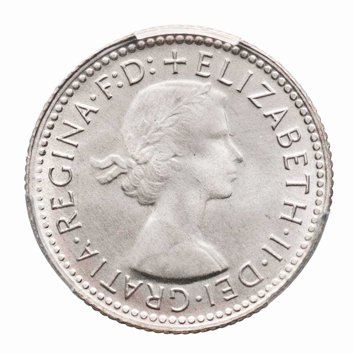 1958 Sixpence PCGS MS66 (Gem Uncirculated)