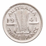 1941 Threepence about Uncirculated