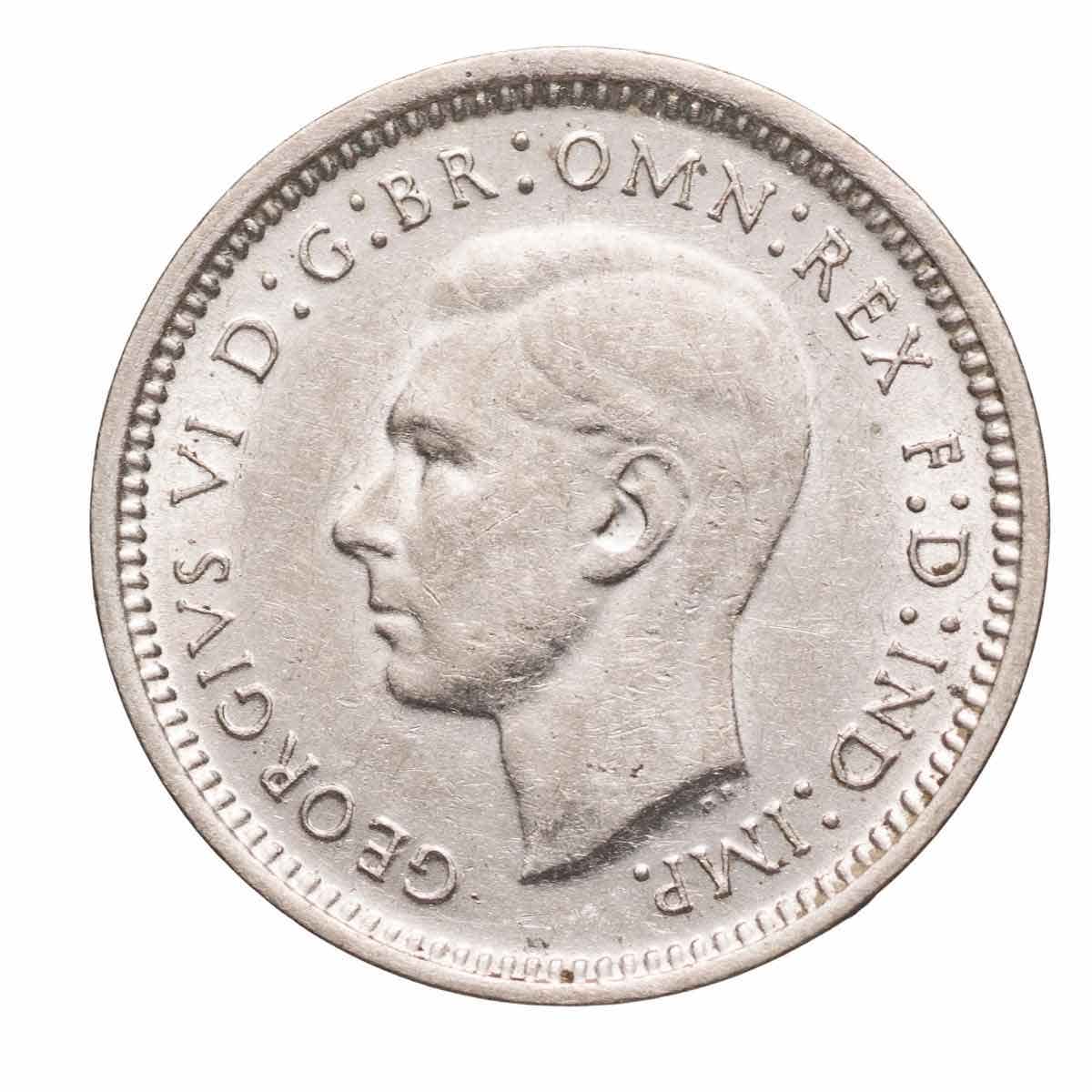 1947 Threepence about Uncirculated