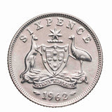 1962 Sixpence Gem Uncirculated