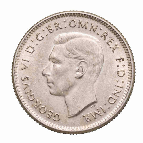 1943 Shilling about Uncirculated