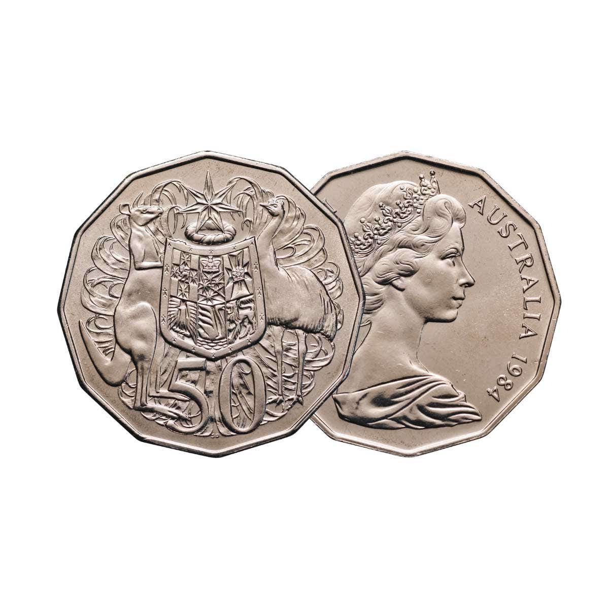 1983 & 1984 50c Specimen Coin Pair