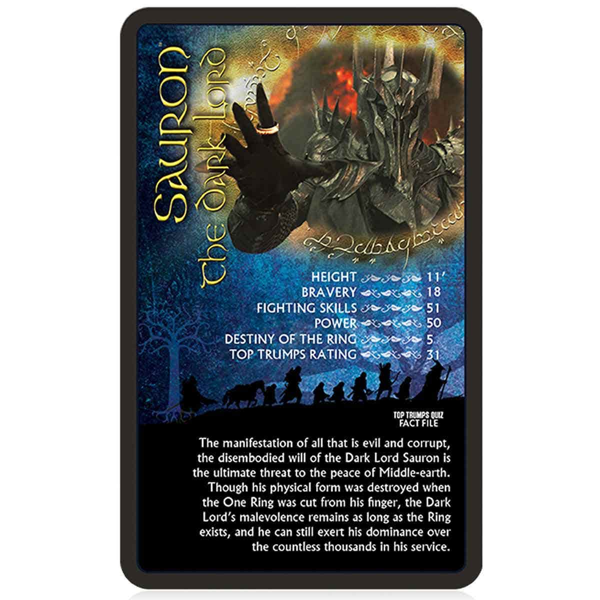 The Lord of the Rings Top Trumps Game