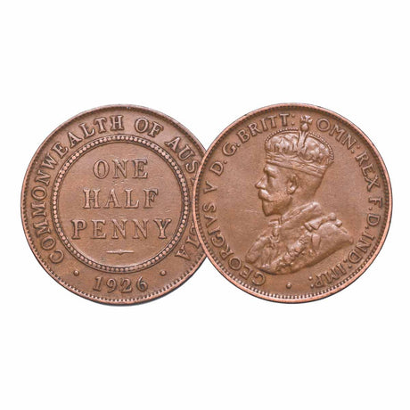 1926-29 Halfpenny 4-Coin Set Very Fine-Extremely Fine