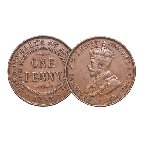 1932-36 Penny 5-Coin Set Very Fine-Extremely Fine