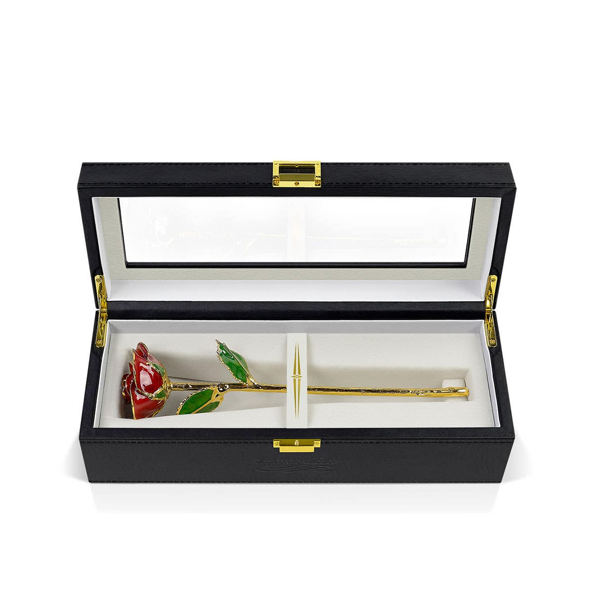 Red Infinity Rose with Premium Glass Lid Display Case