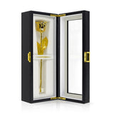 Gold Infinity Rose with Premium Glass Lid Display Case