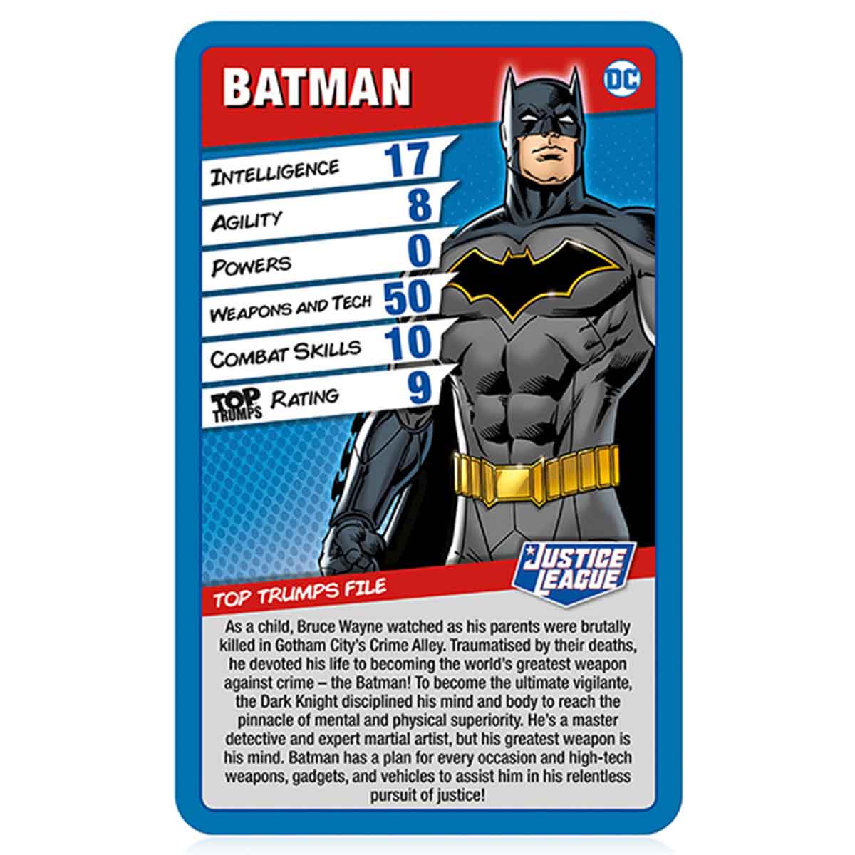 Justice League Top Trumps Game