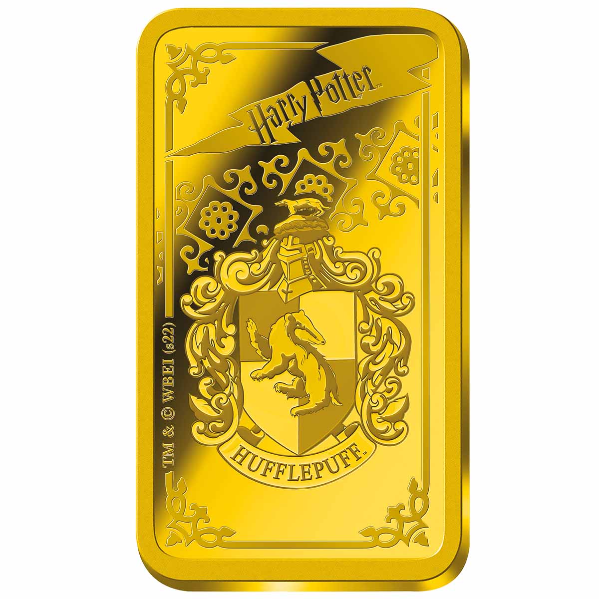 Harry Potter 2022 Hufflepuff $5 0.5g Gold Prooflike Coin