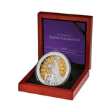 Queen Elizabeth II Coronation 70th Anniversary 2023 $10 5oz Gold-plated Silver Proof Coin