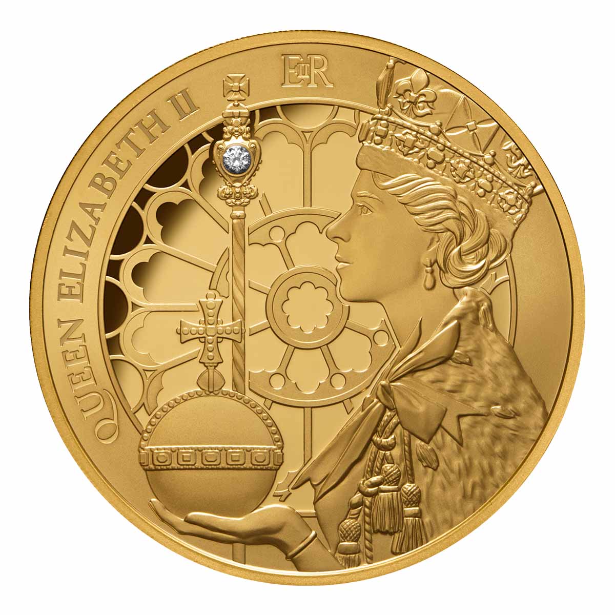Queen Elizabeth II Coronation 70th Anniversary 2023 $100 Diamond 1oz Gold Proof Coin