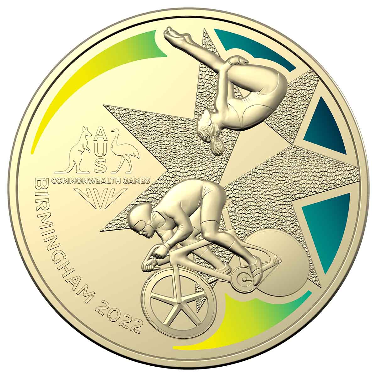 Commonwealth Games 2022 $1 Coloured AlBr Uncirculated Coin