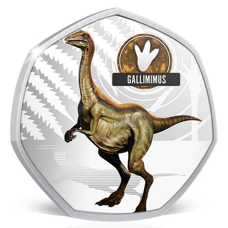 The Age of Dinosaurs 2021 50c Gallimimus Silver-plated Coin