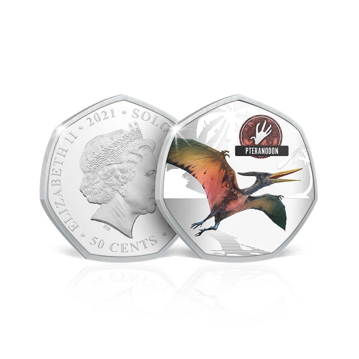 The Age of Dinosaurs 2021 50c Pteranodon Silver-plated Coin