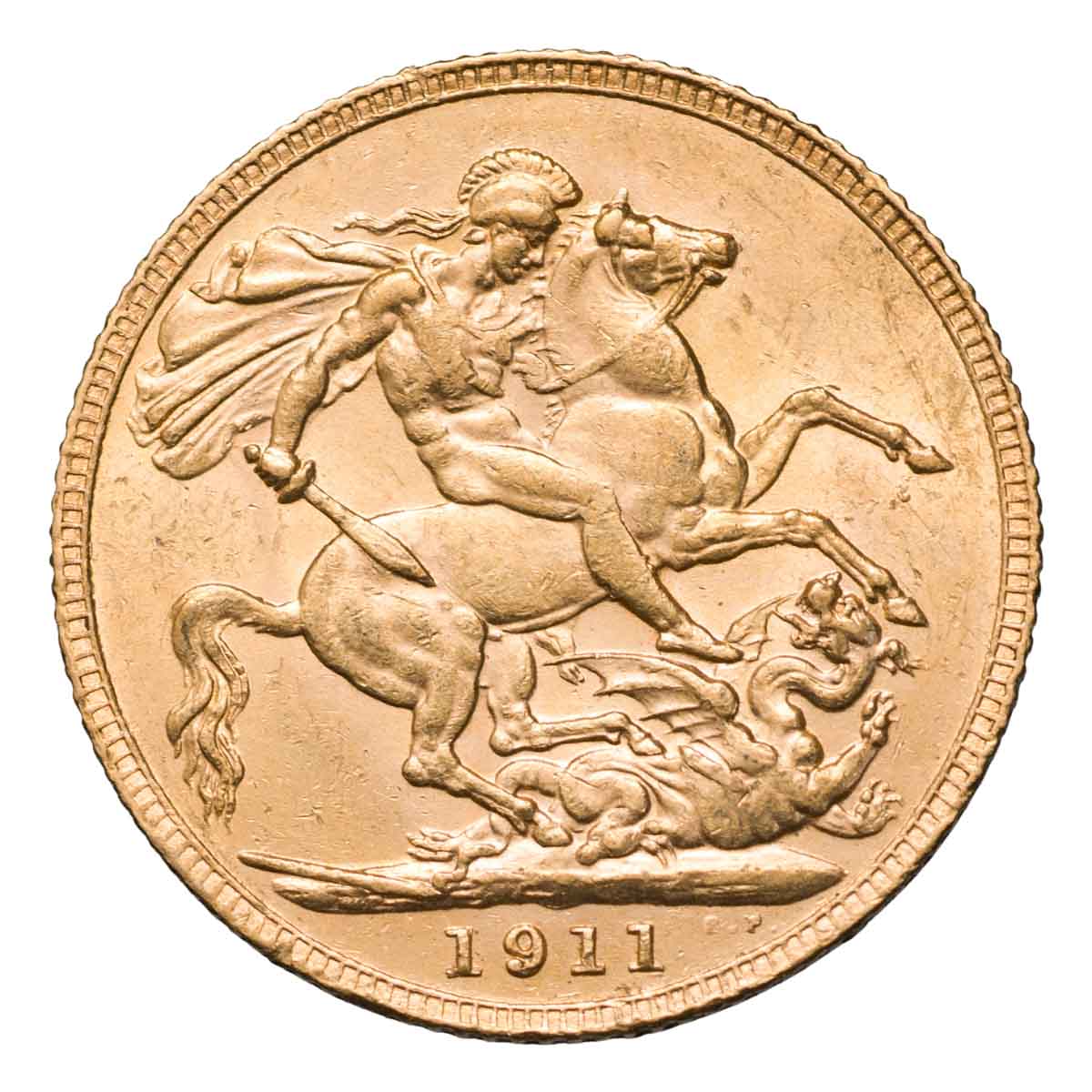 George V 1911 Gold Sovereign Complete 5-Coin Collection Extremely Fine-Uncirculated