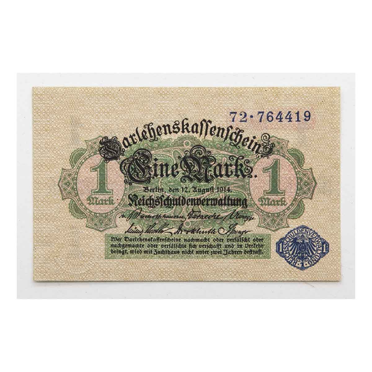 Germany 1914 1 Mark Note about Uncirculated-Uncirculated