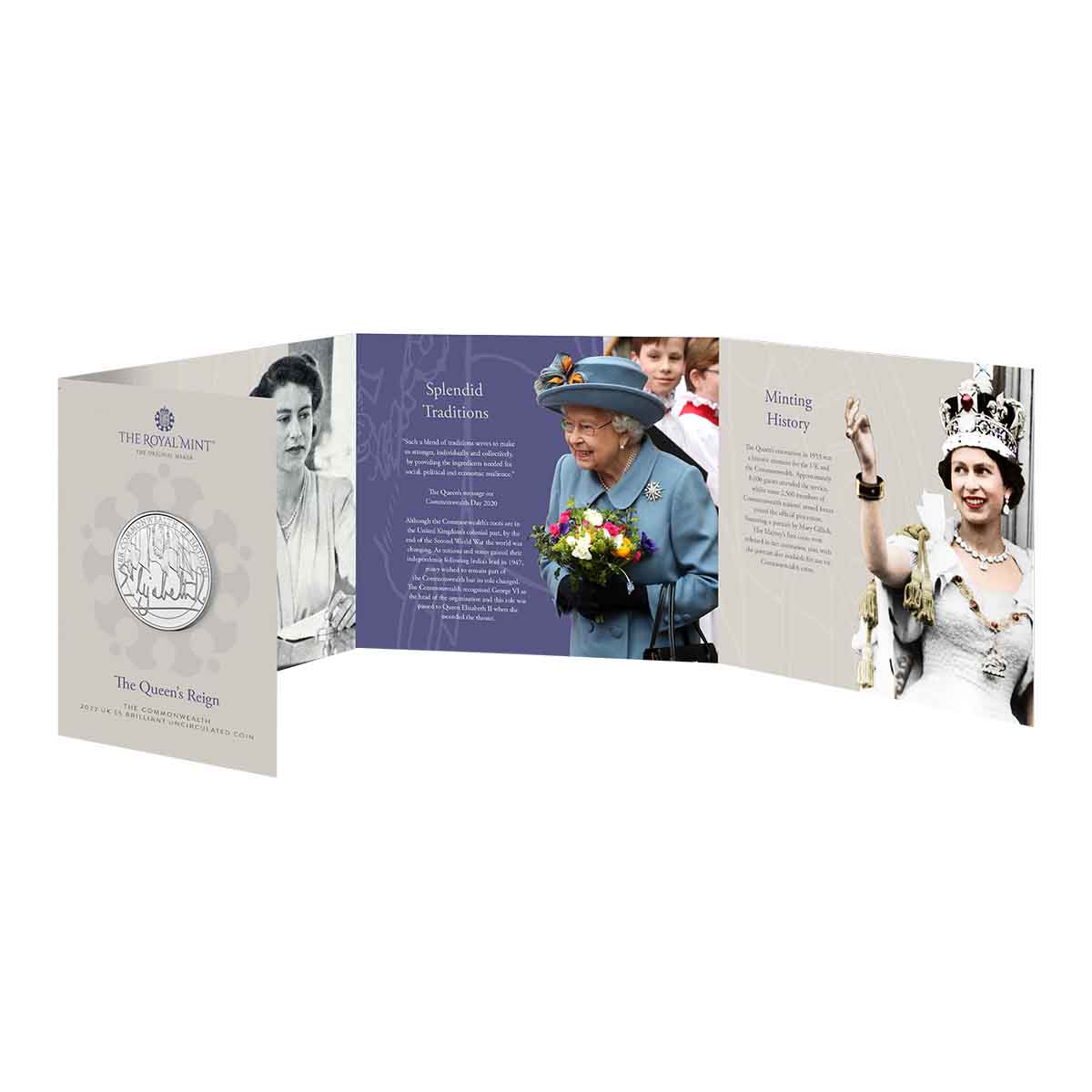 The Queen's Reign The Commonwealth 2022 £5 Cupro-Nickel Brilliant Uncirculated Coin