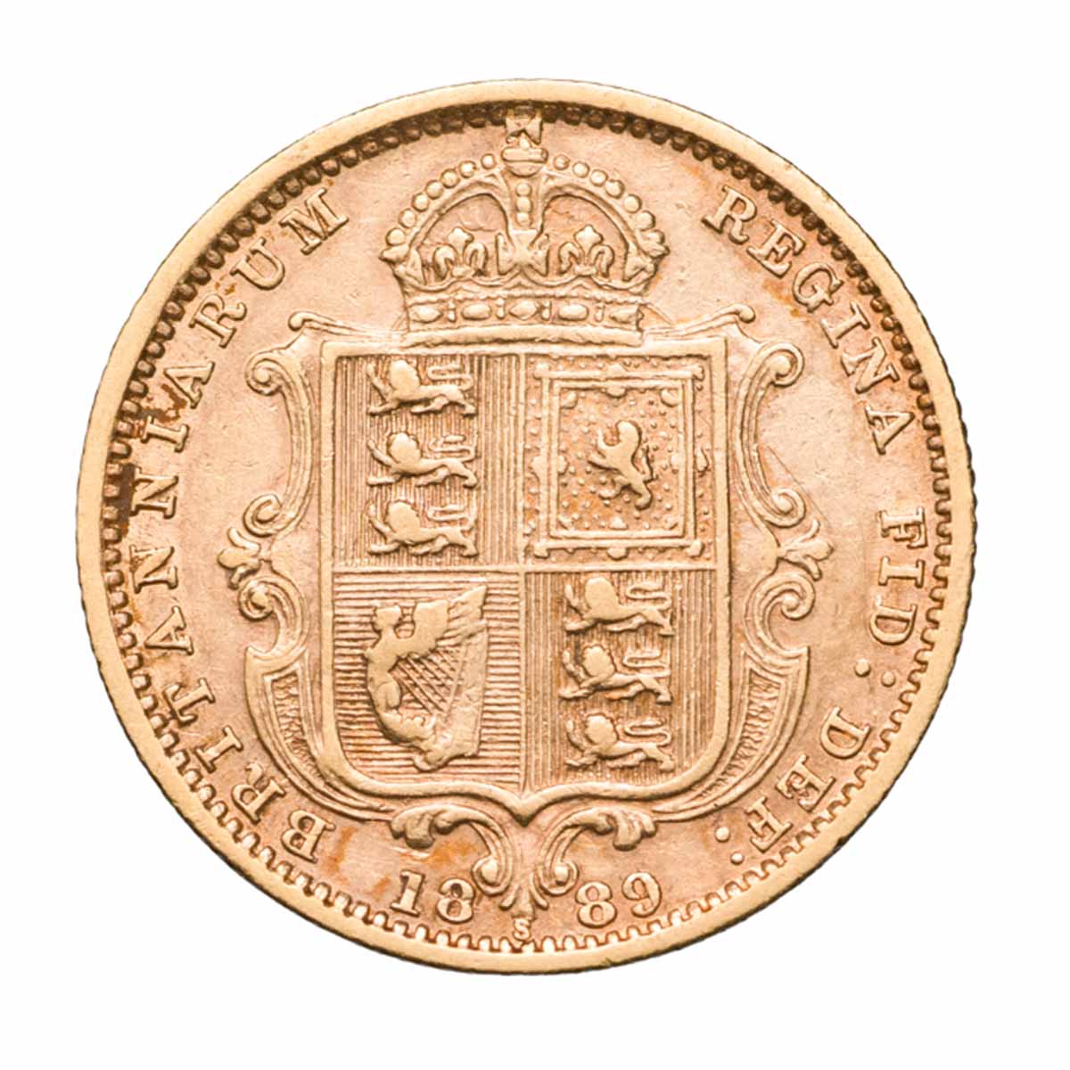Queen Victoria 1889S Jubilee Gold Half Sovereign good Fine