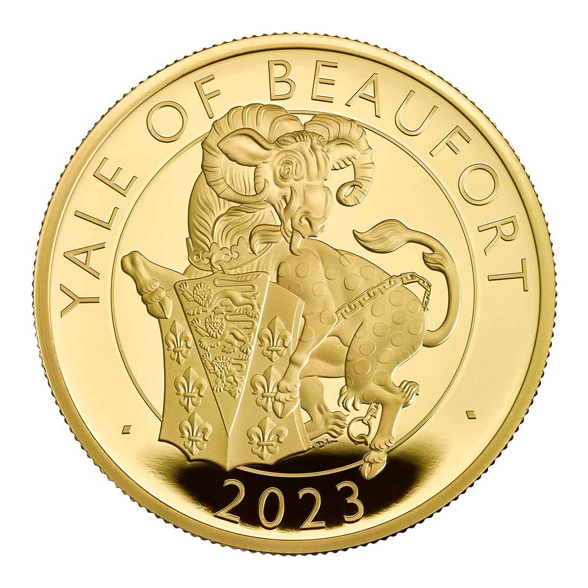 The Royal Tudor Beasts The Yale of Beaufort 2023 £100 1oz Gold Proof Coin