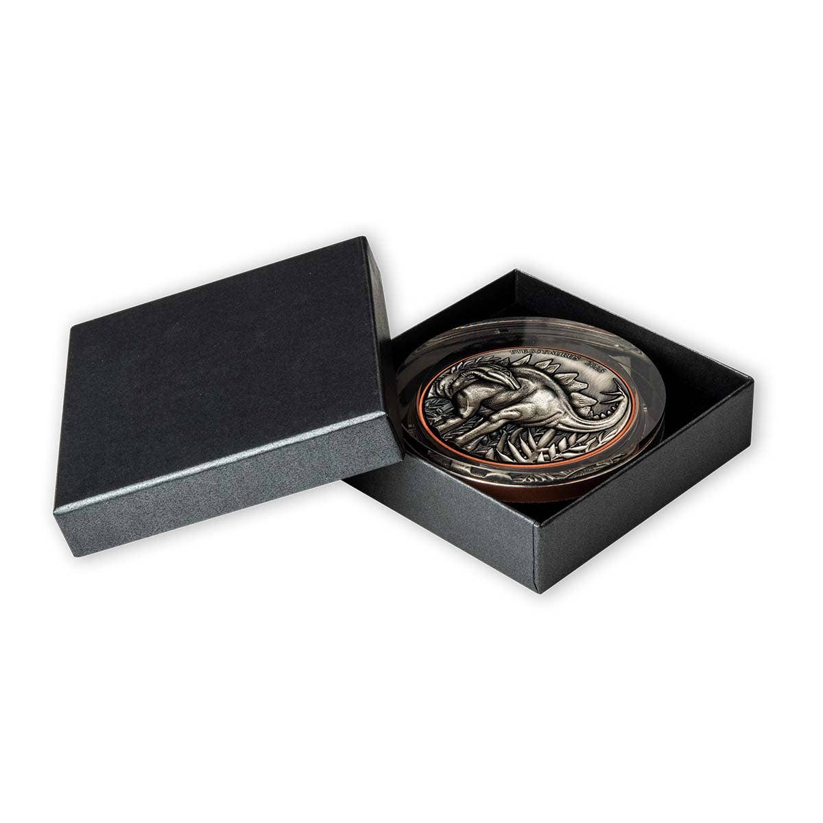Stegosauraus 2023 10 Vatu Bi-Metal Silver and Copper Antique Coin