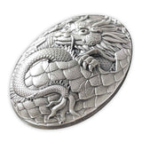 3D Dragon Egg 2024 250 Francs 5oz Silver Antique Coin