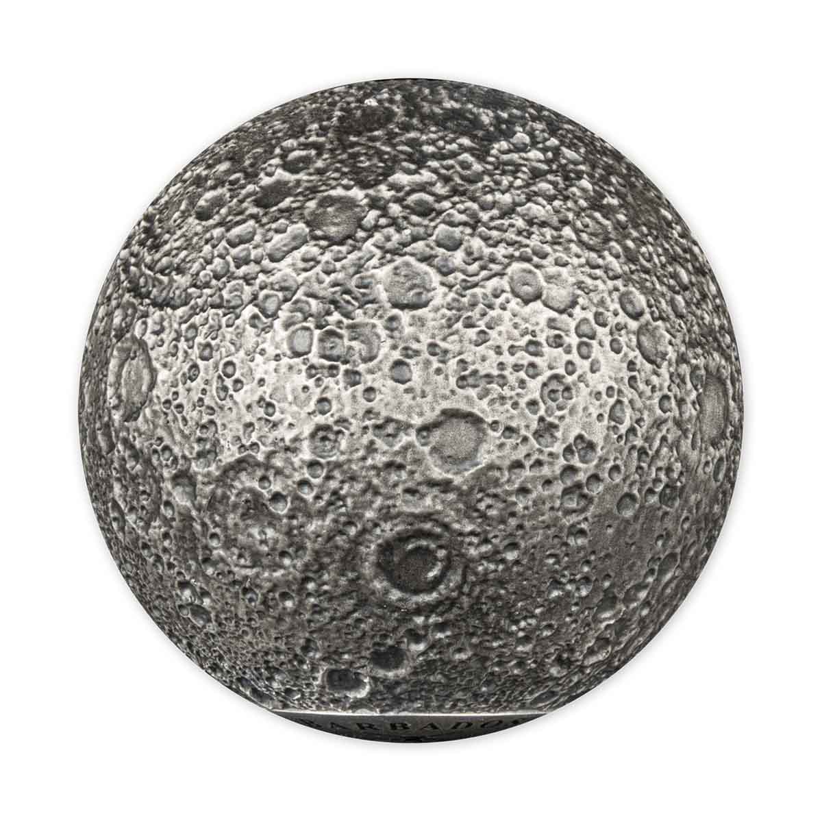 Moon Sphere 2023 $5 3oz Silver Antique Coin