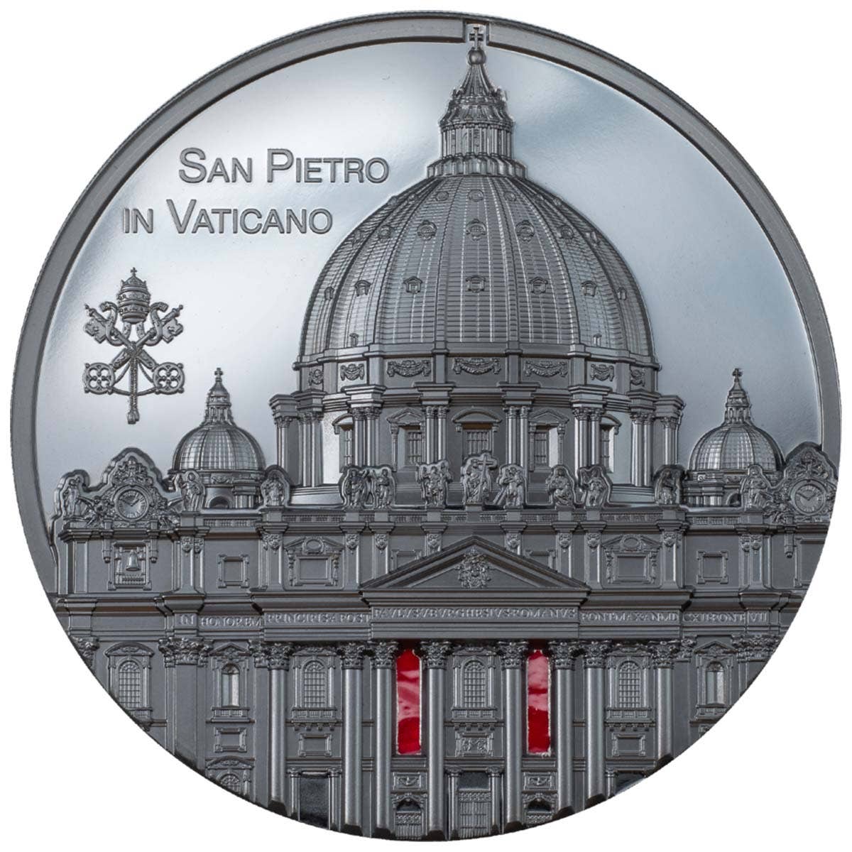 Tiffany Art Metropolis San Pietro 2022 $25 5oz Silver Black Proof Coin