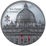 Tiffany Art Metropolis San Pietro 2022 $25 5oz Silver Black Proof Coin