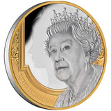 Queen Elizabeth II Tribute 2022 $1 Gold-plated 1oz Silver Proof Coin