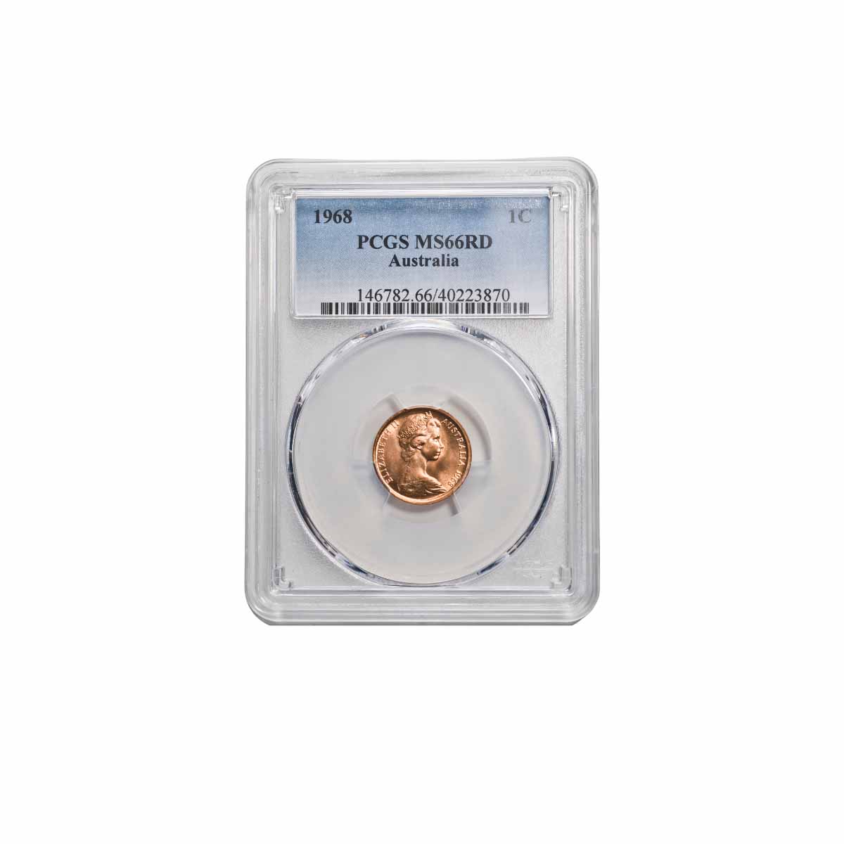 1968 1c PCGS MS66RD (Gem Uncirculated) – Downies Collectables