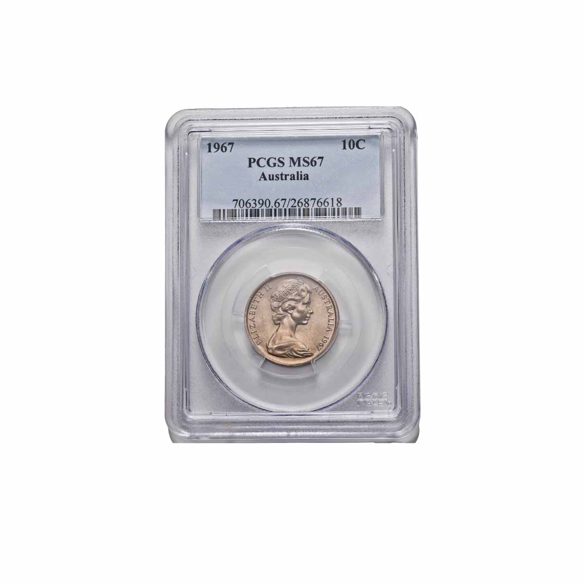 Australia 1967 10c PCGS MS67 (Gem Uncirculated)