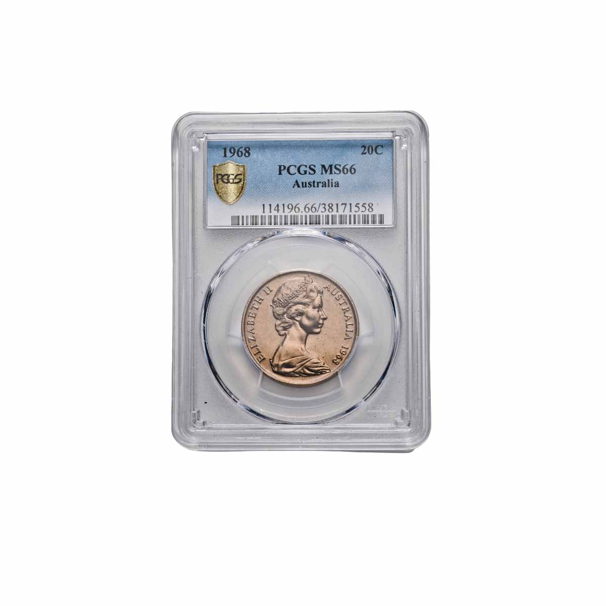 1968 20c PCGS MS66 (Gem Uncirculated) – Downies Collectables