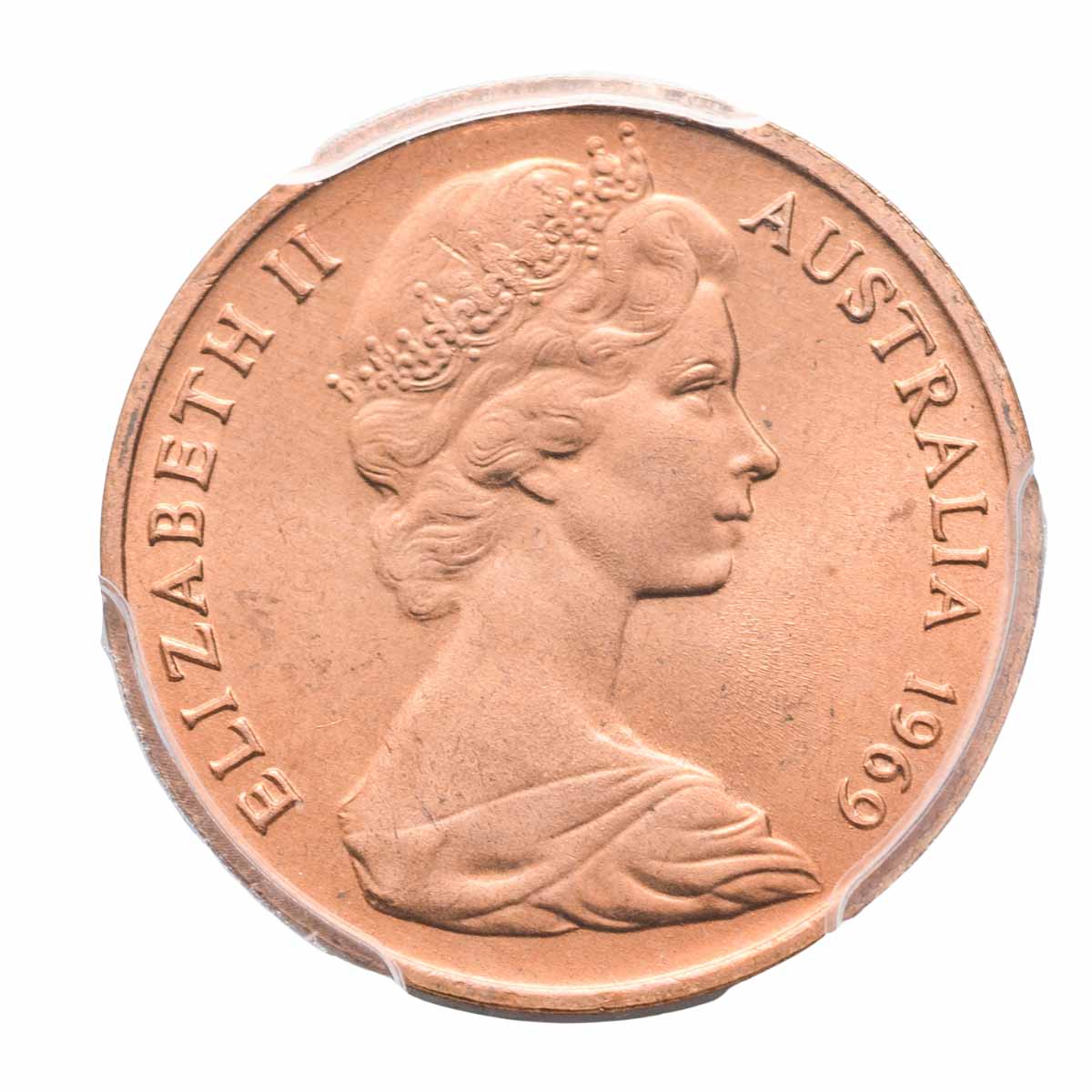 1969 1c PCGS MS67RD (Gem Uncirculated)