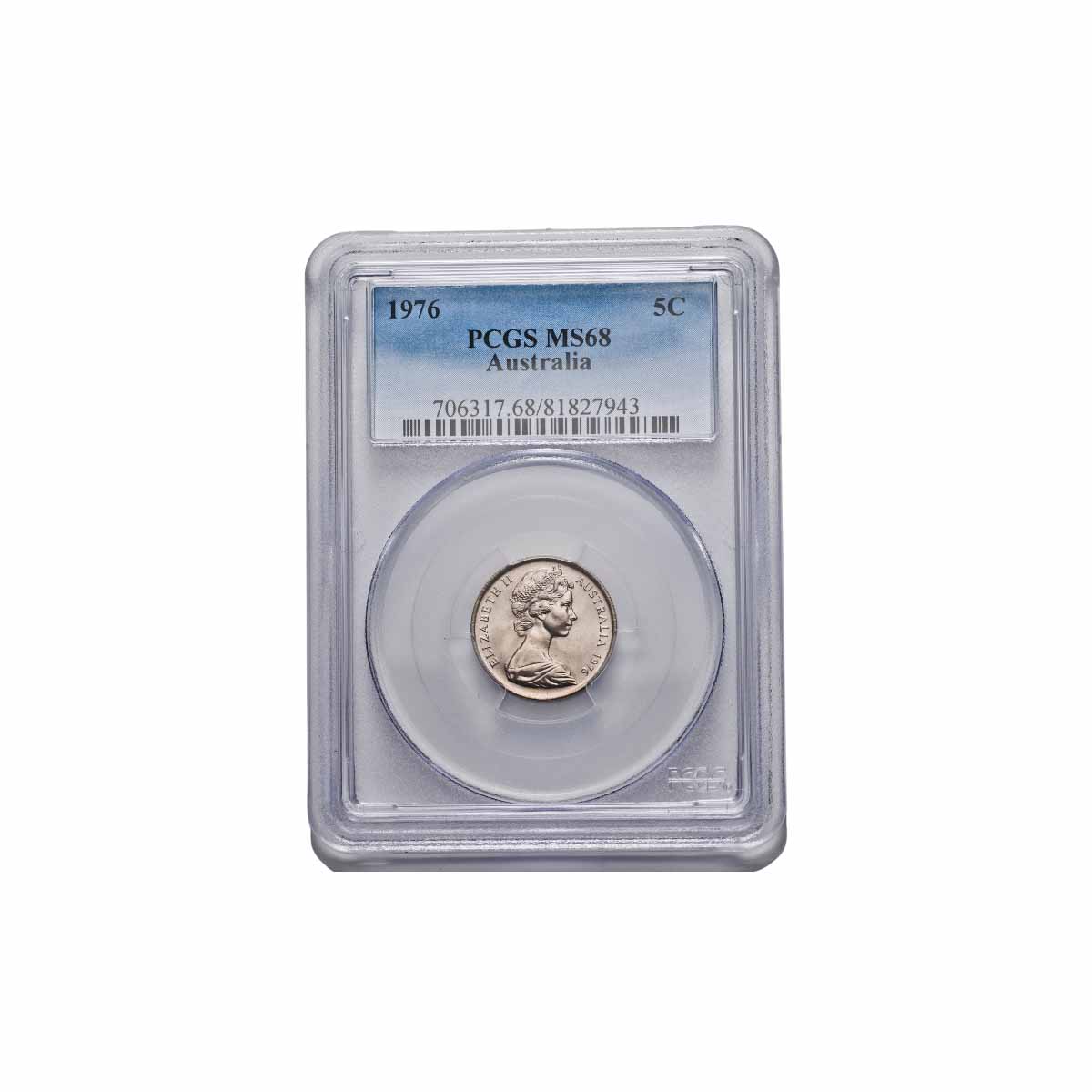 1976 5c PCGS MS68 (Gem Uncirculated)