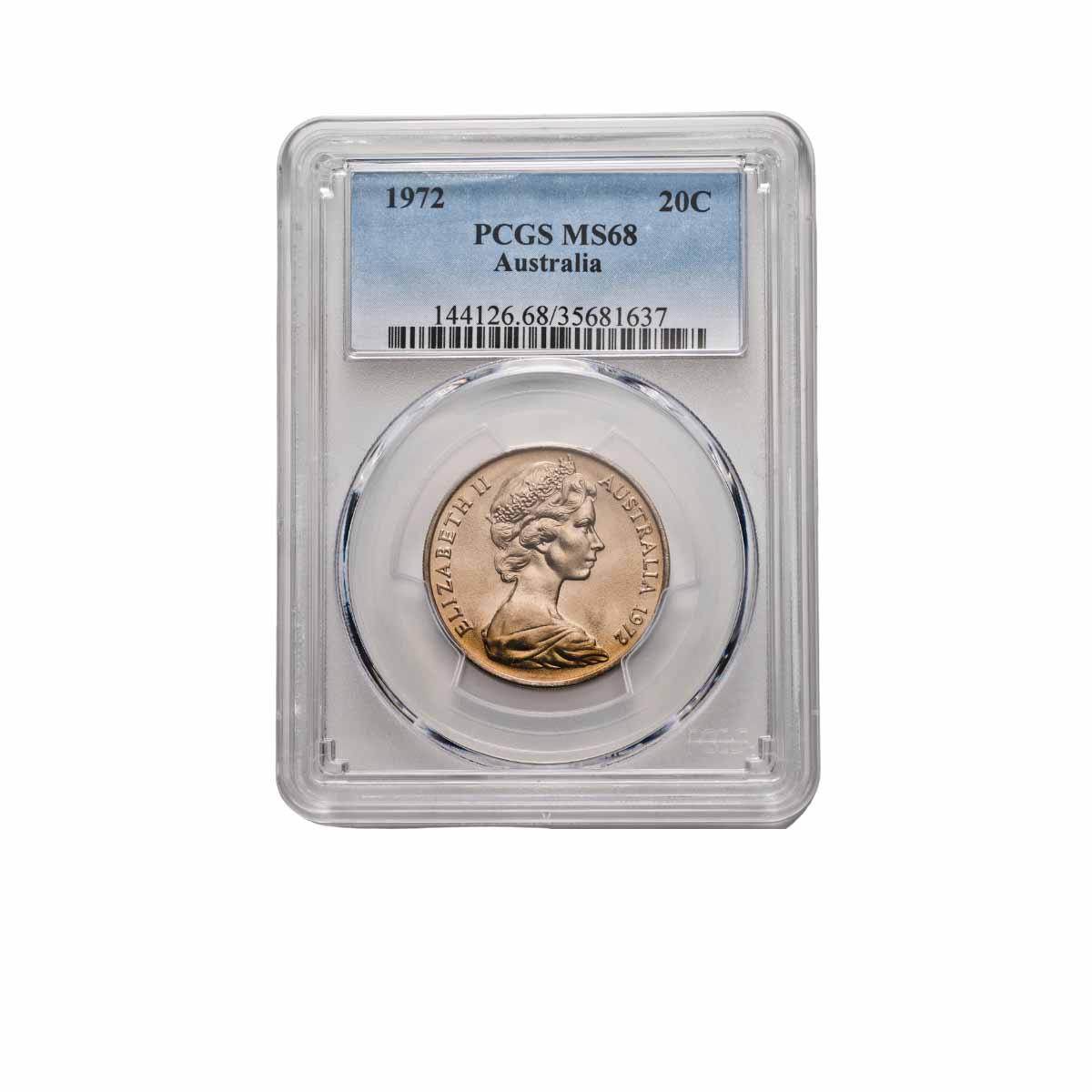 1972 20c PCGS MS68 (Gem Uncirculated)