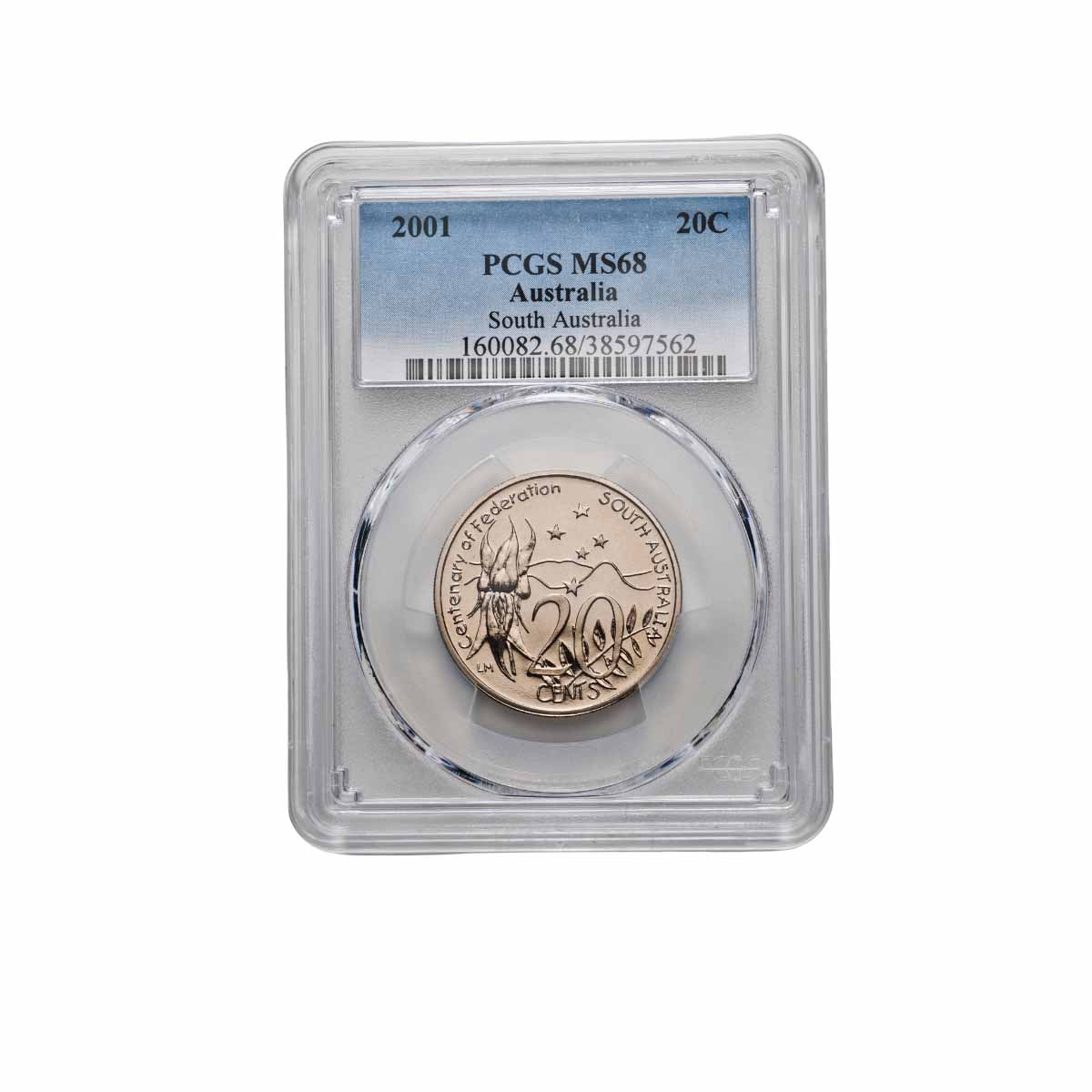 2001 20c Federation South Australia PCGS MS68 (Gem Uncirculated)