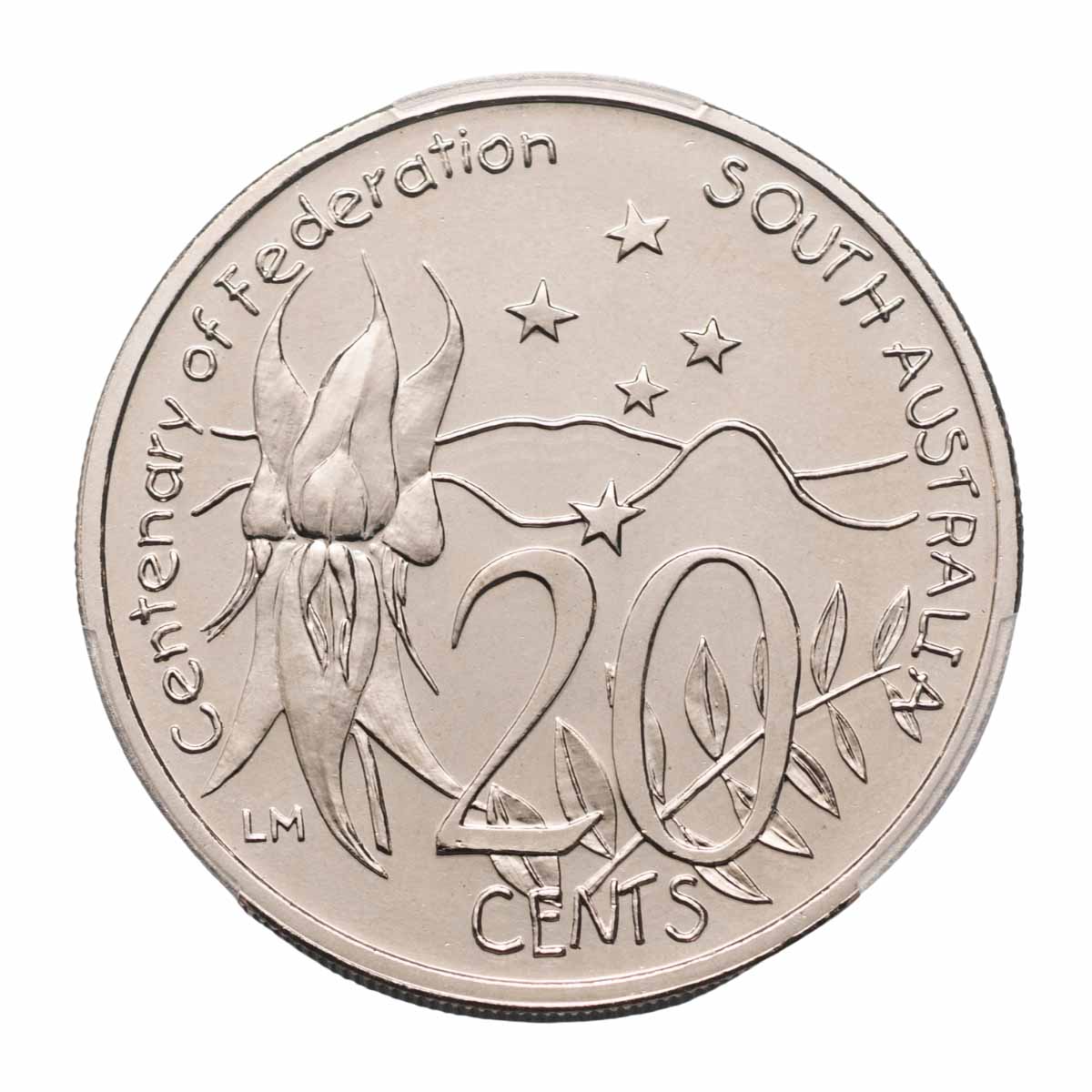 2001 20c Federation South Australia PCGS MS68 (Gem Uncirculated)