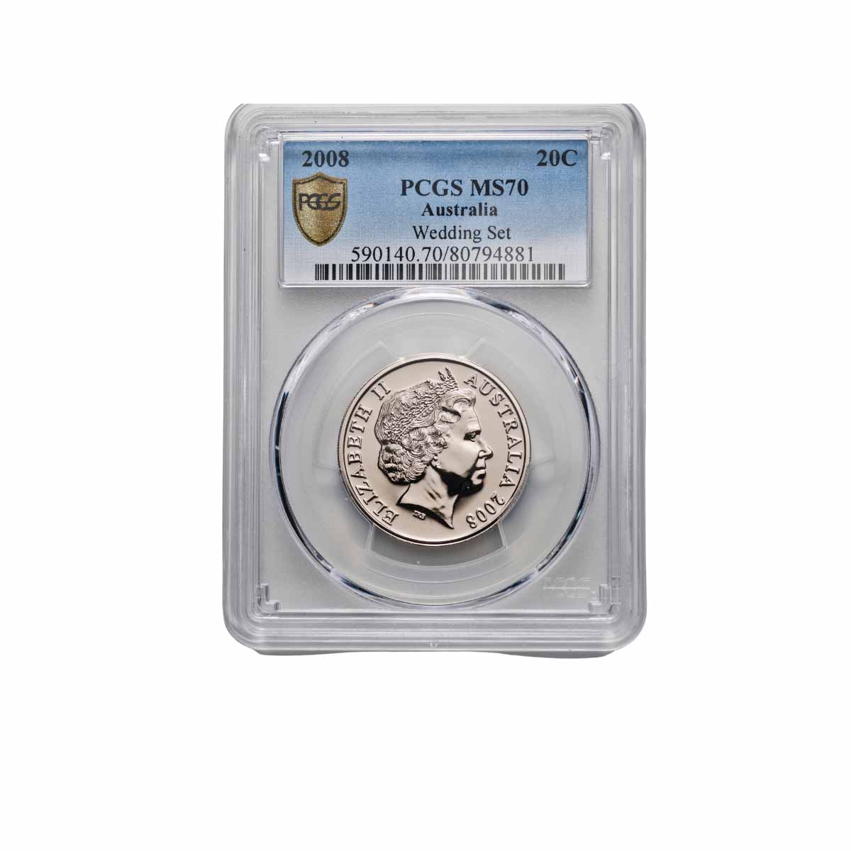 2008 20c PCGS MS70 (FDC) – Downies Collectables