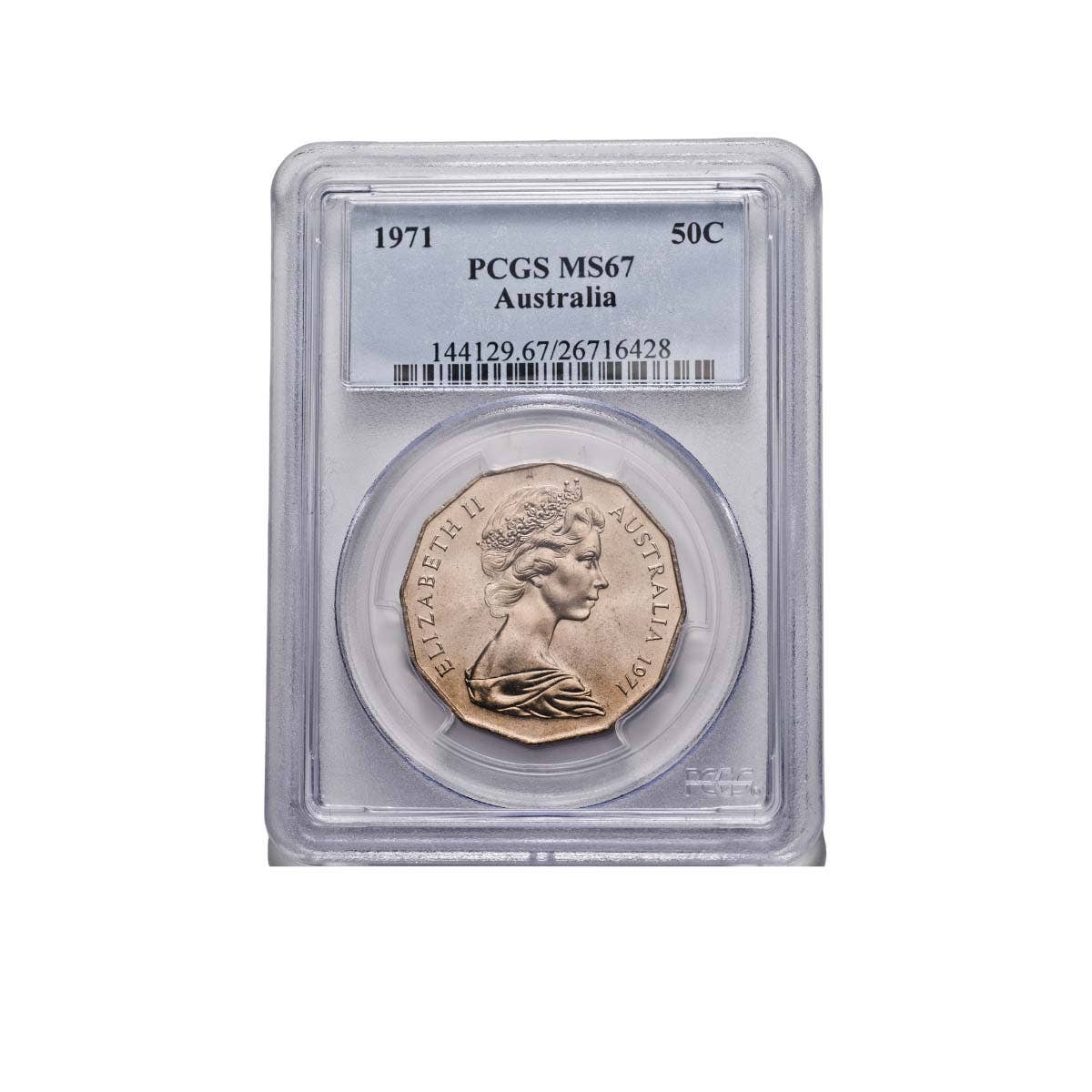 1971 50c PCGS MS67 (Gem Uncirculated)