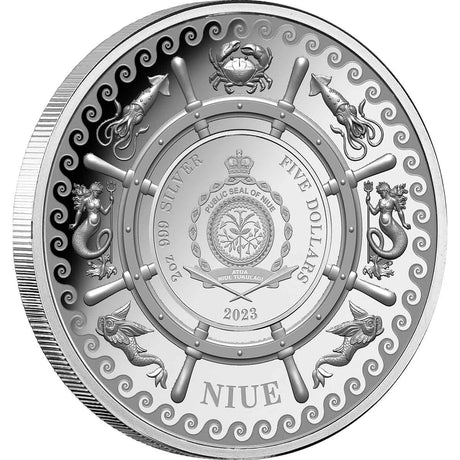 The Kraken 2023 $5 2oz Silver Proof Coin