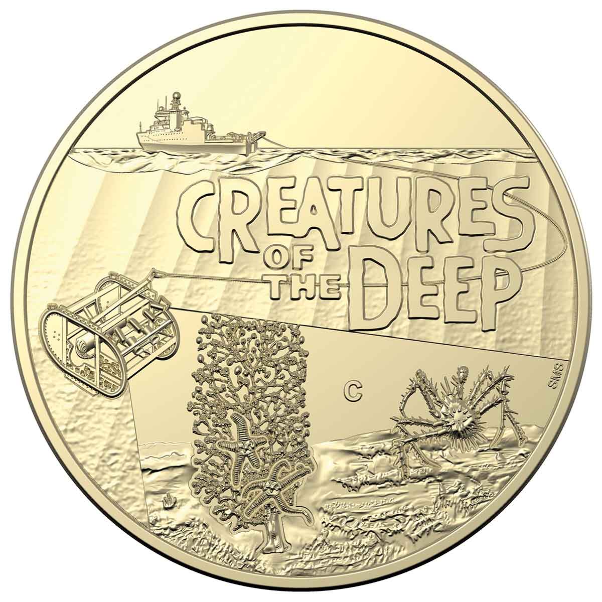 Creatures of the Deep 2023 $1 Mintmark & Privymark Al-Br Uncirculated 4-Coin Set