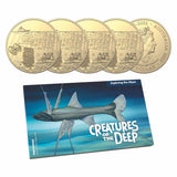 Creatures of the Deep 2023 $1 Mintmark & Privymark Al-Br Uncirculated 4-Coin Set