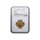 George V 1918P Gold Sovereign NGC MS64 (Choice Uncirculated)