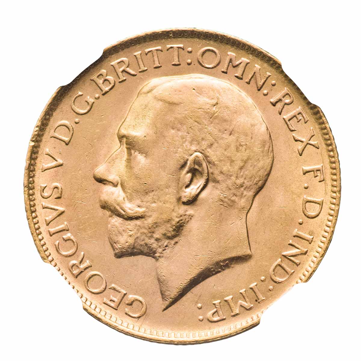 George V 1918P Gold Sovereign NGC MS64 (Choice Uncirculated)