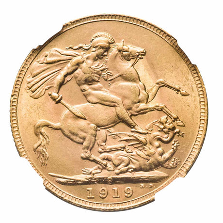 George V 1919P Gold Sovereign NGC MS64 (Choice Uncirculated)